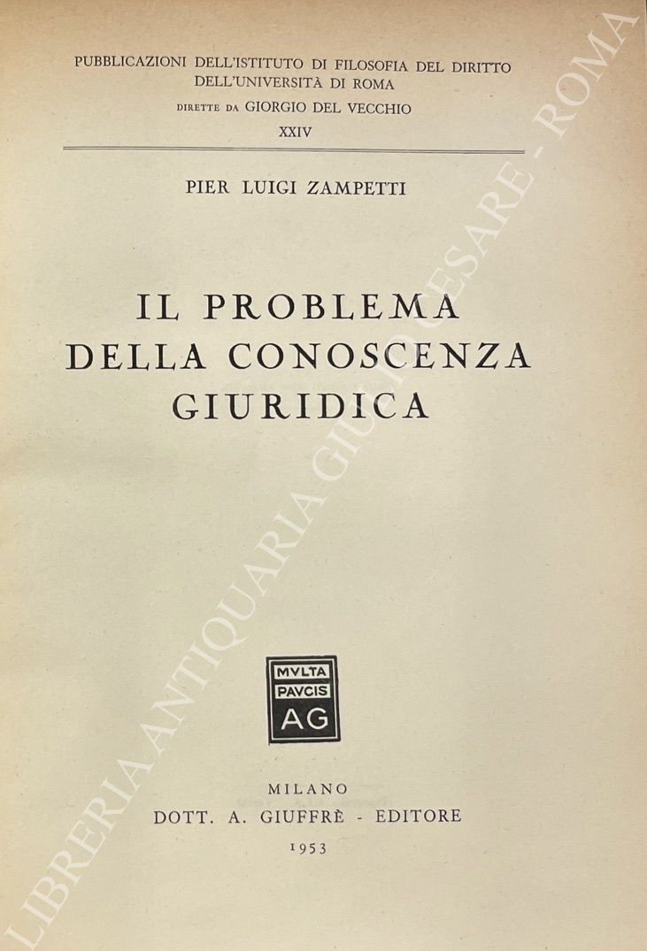 Il problema della conoscenza giuridica