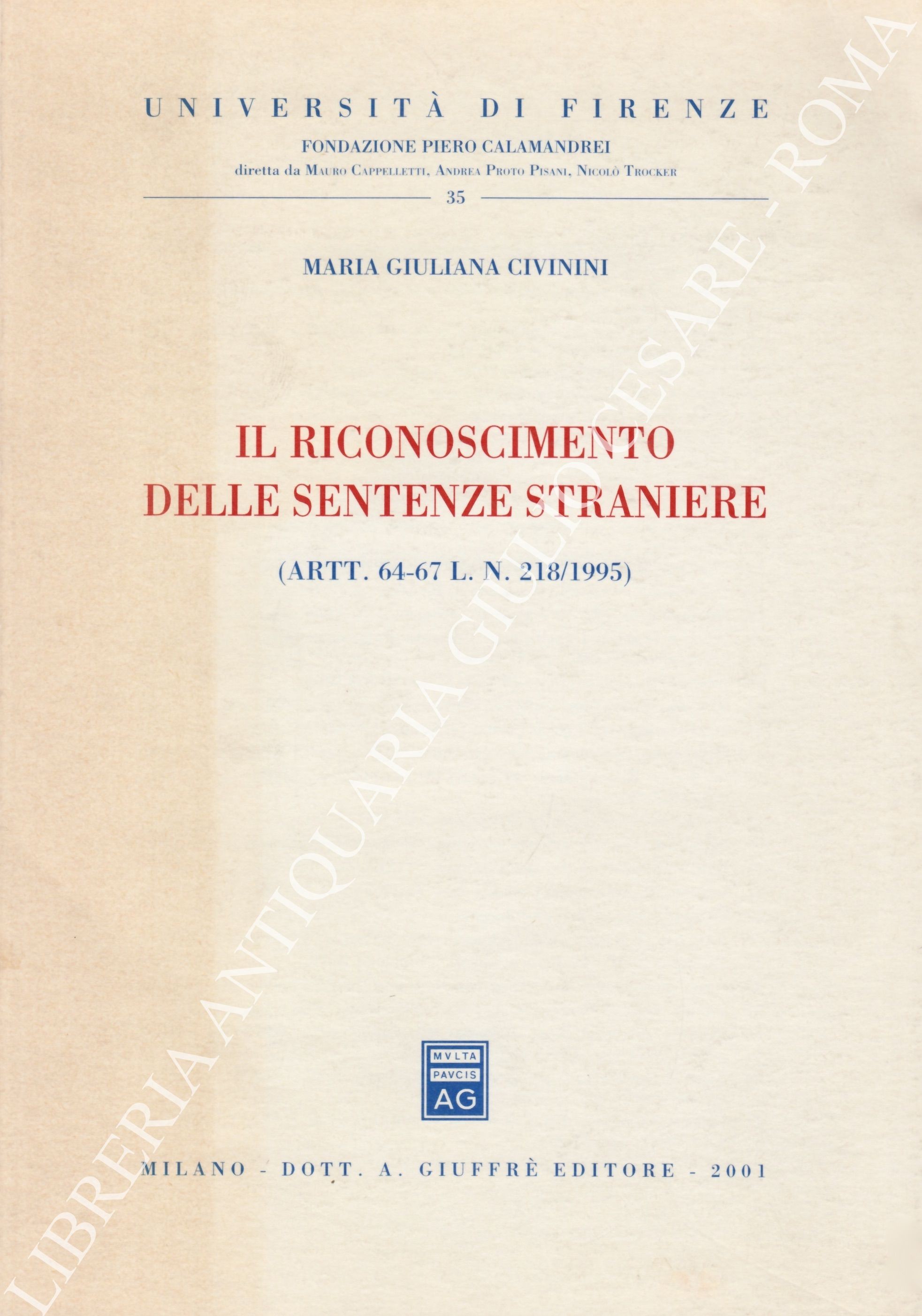 Il riconoscimento delle sentenze straniere