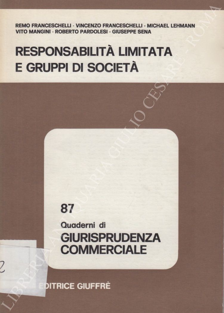 Responsabilità limitata e gruppi di società