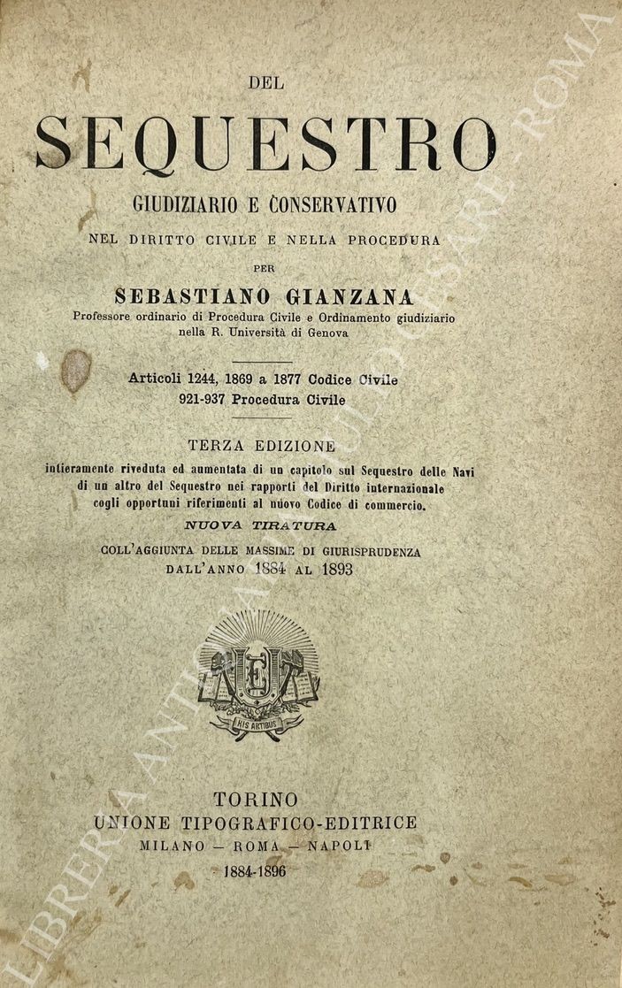 Del sequestro giudiziario e conservativo