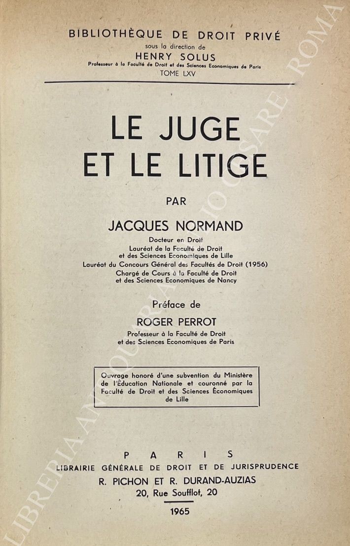 Le juge et le litige