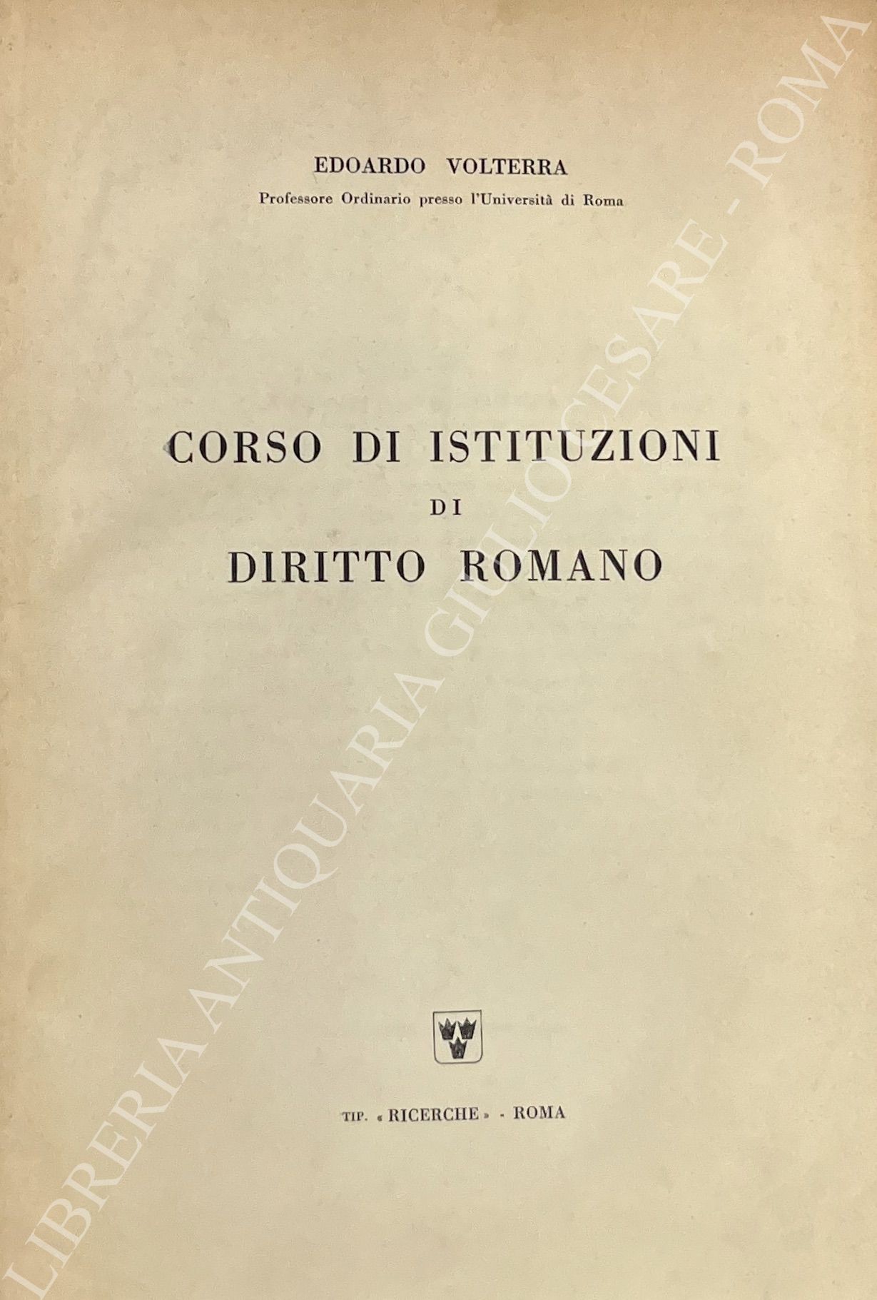 Corso di istituzioni di diritto romano