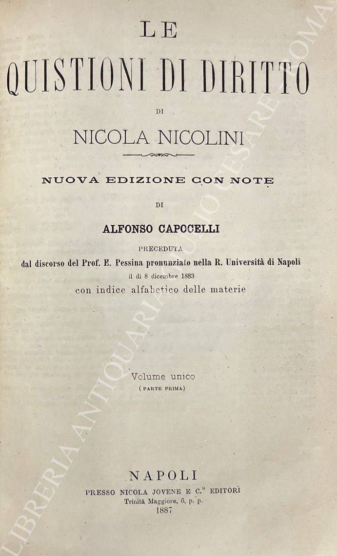 Le quistioni di diritto