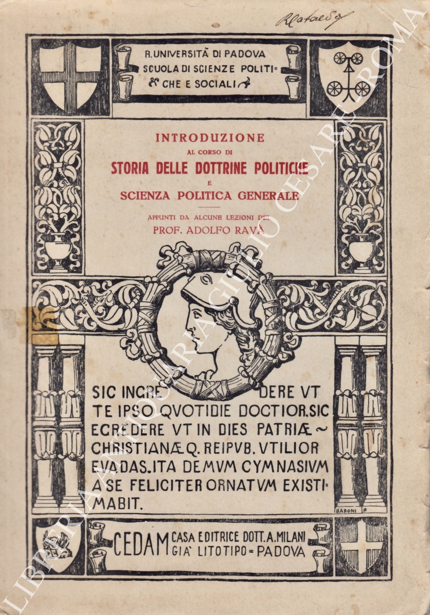 Introduzione al corso di storia delle dottrine politiche