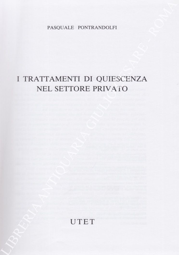 I trattamenti di quiescenza nel settore privato