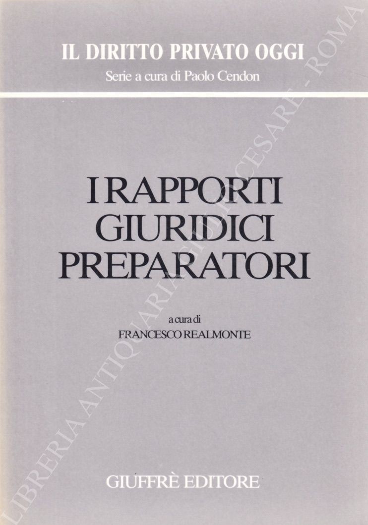 I rapporti giuridici preparatori