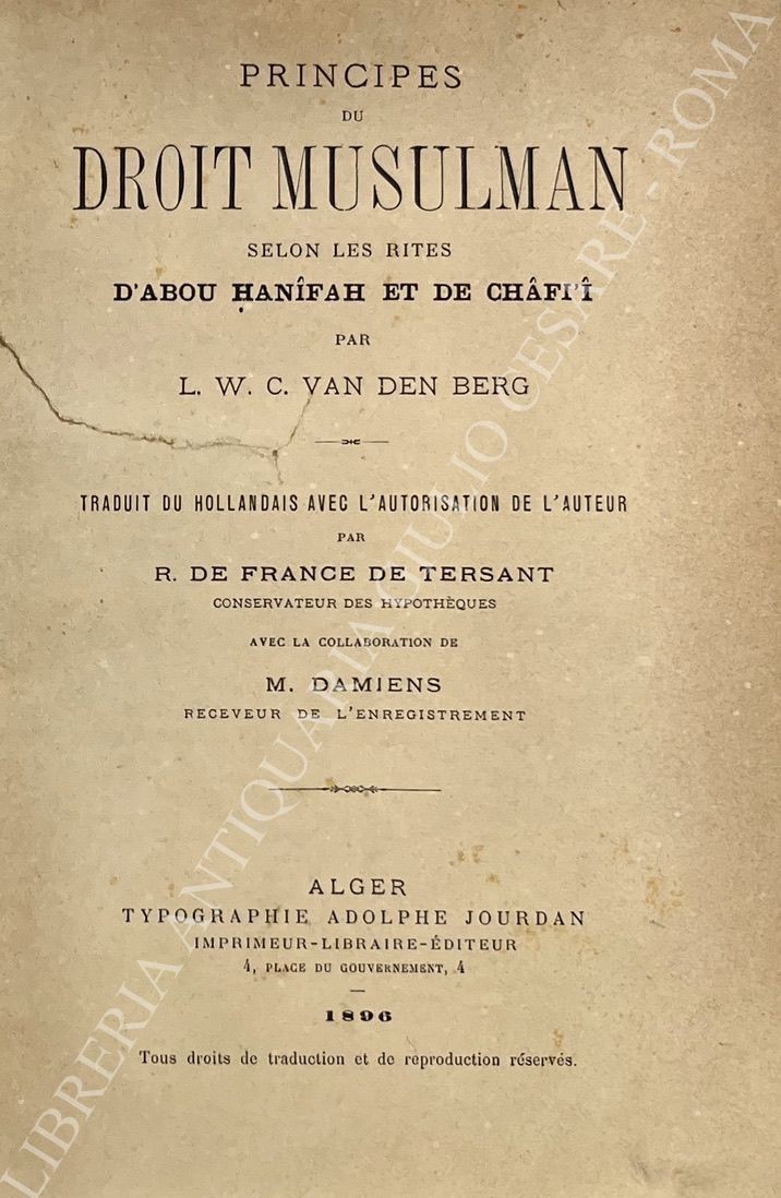 Principes du droit musulman