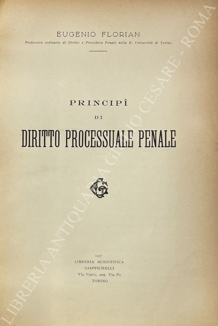 Principi di diritto processuale penale