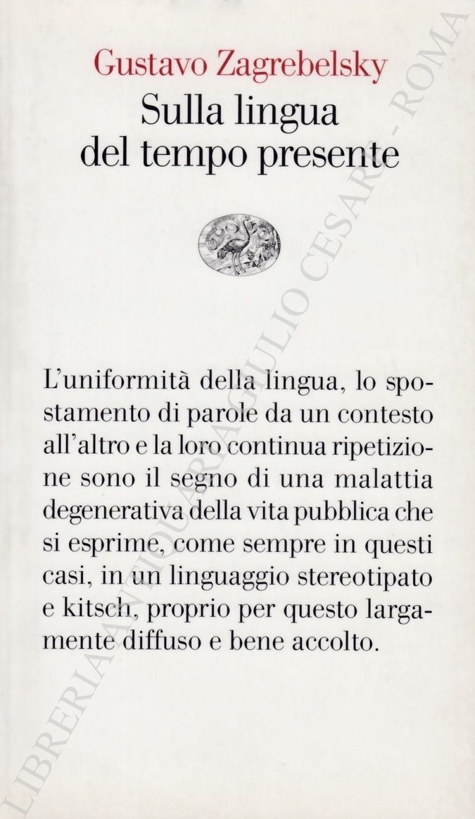 Sulla lingua del tempo presente