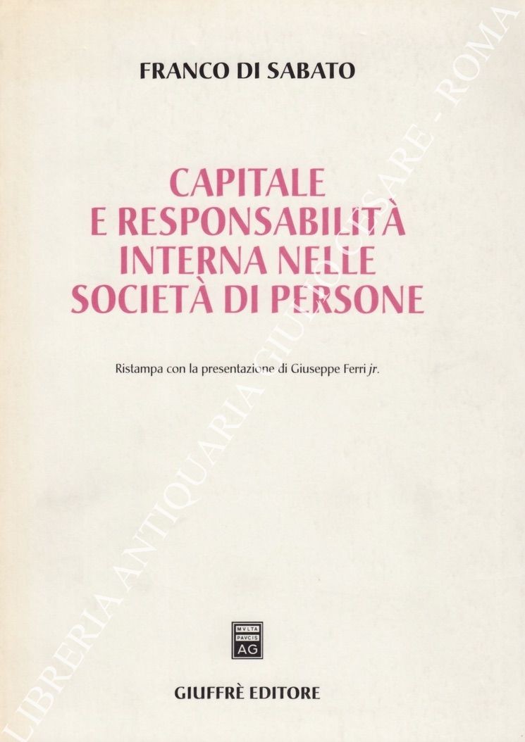 Capitale e responsabilità interna nelle società di persone