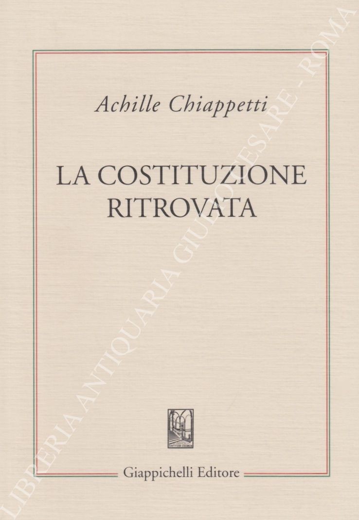 La costituzione ritrovata