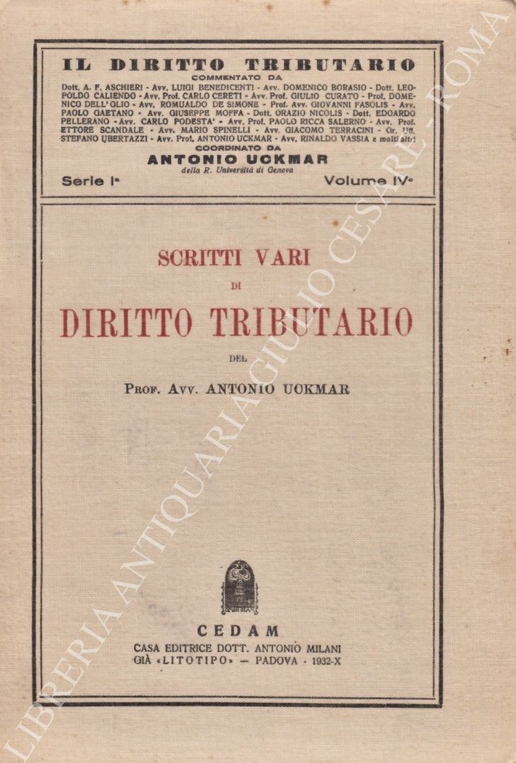 Scritti vari di diritto tributario