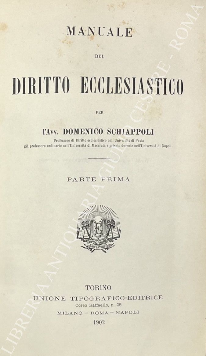 Manuale del diritto ecclesiastico
