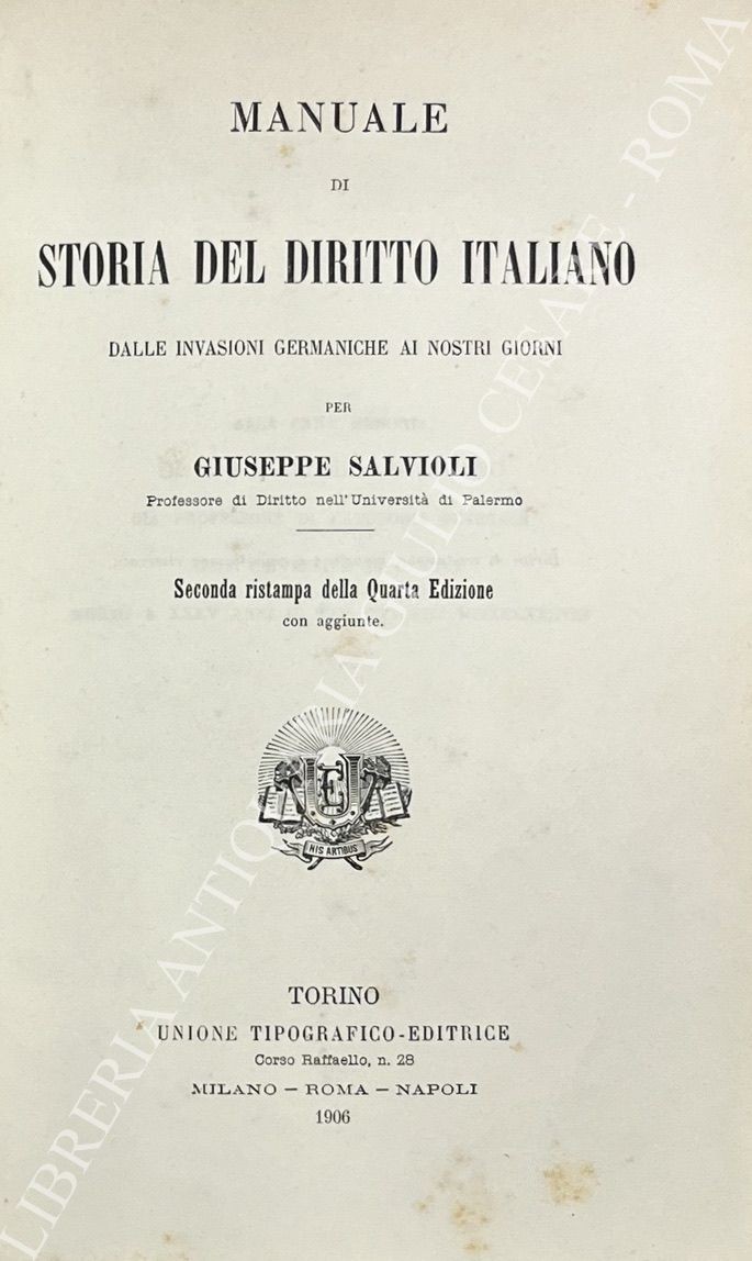 Manuale di storia del diritto italiano