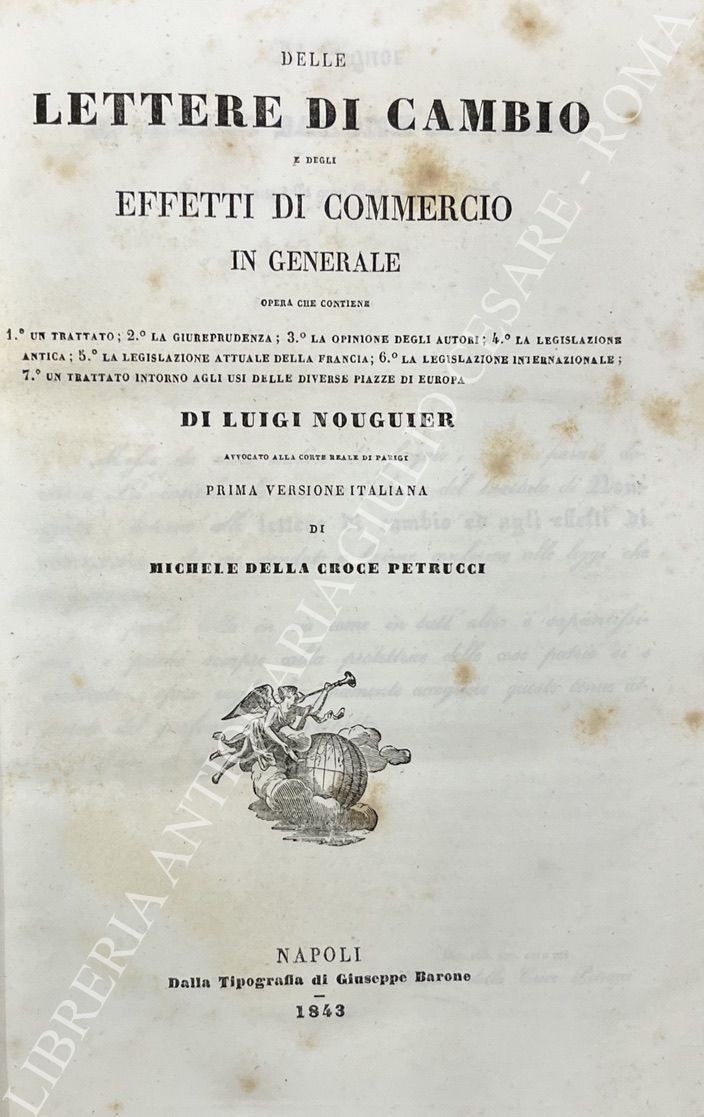 Delle lettere di cambio e degli effetti di commercio in genere