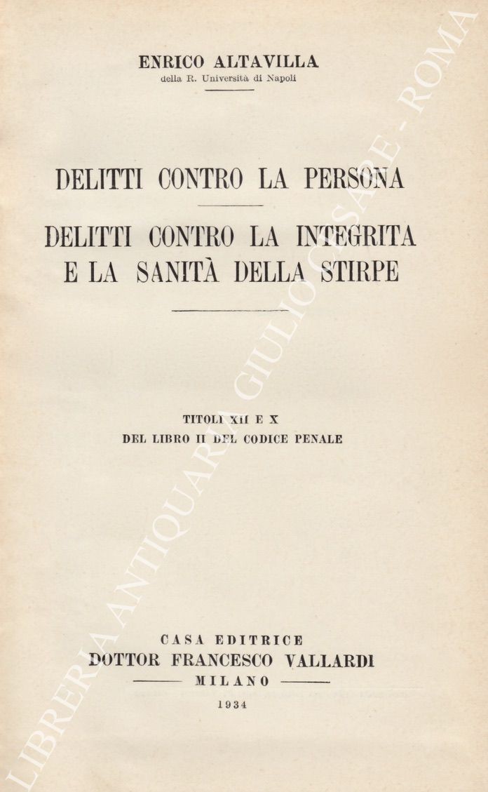 Delitti contro la persona