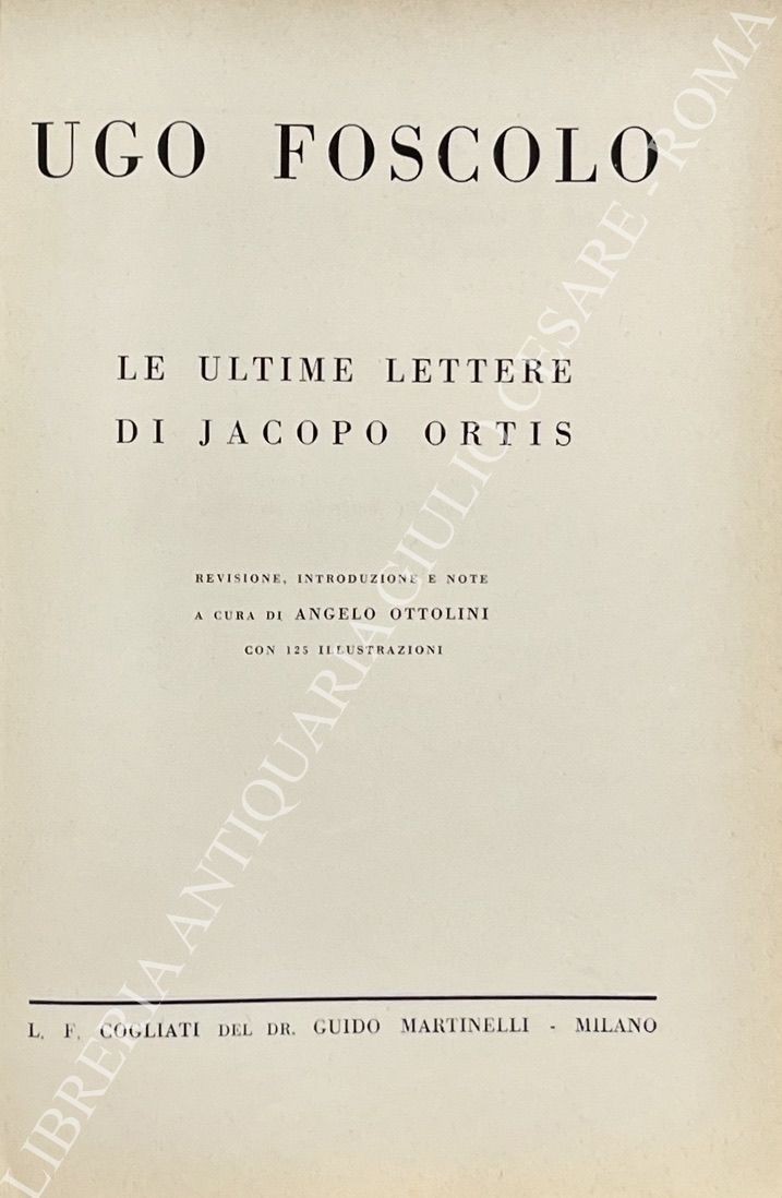 Ultime lettere di Jacopo Ortis