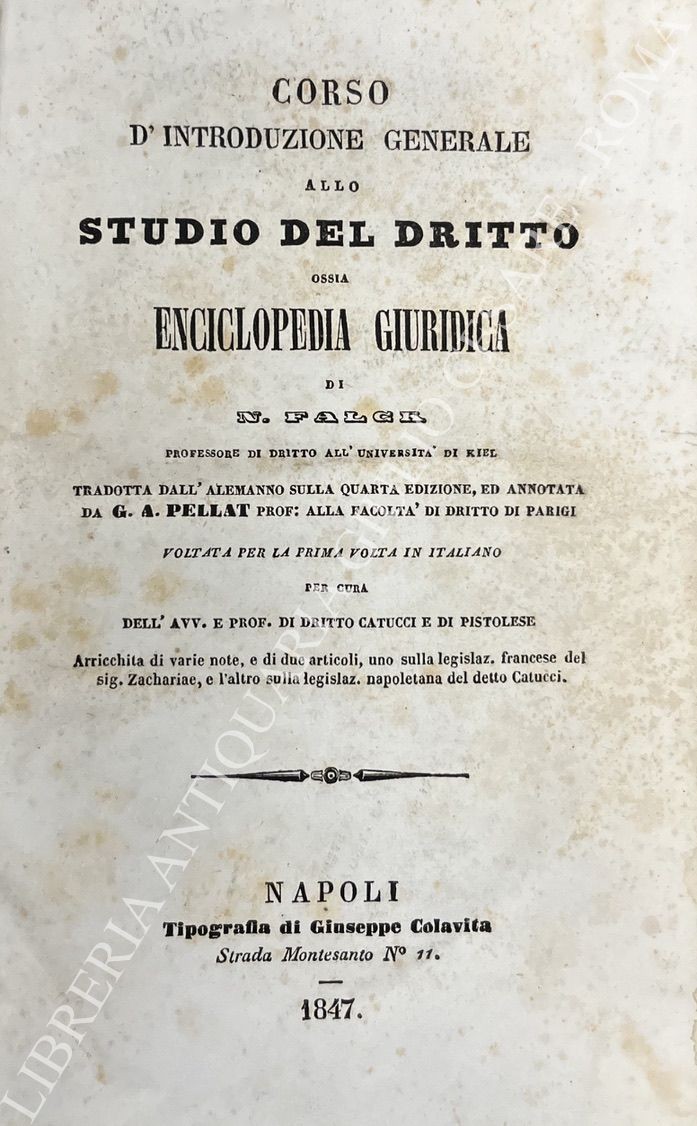 Corso d'introduzione generale allo studio del dritto