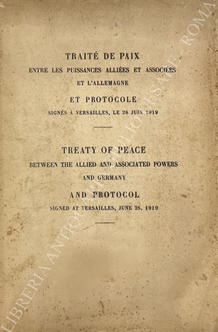 Traite de paix entre les puissances alliees et associees