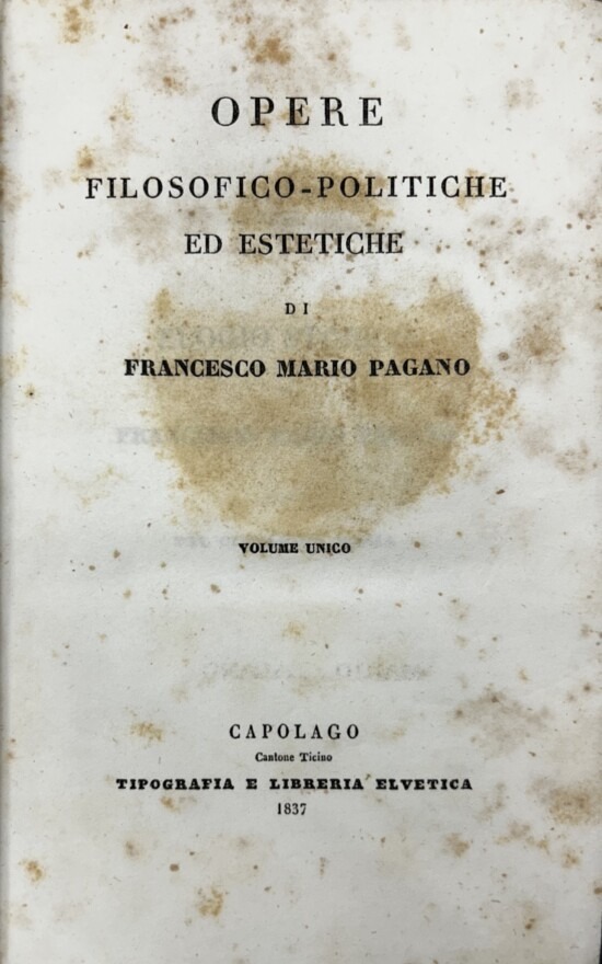 Opere filosofico politiche ed estetiche
