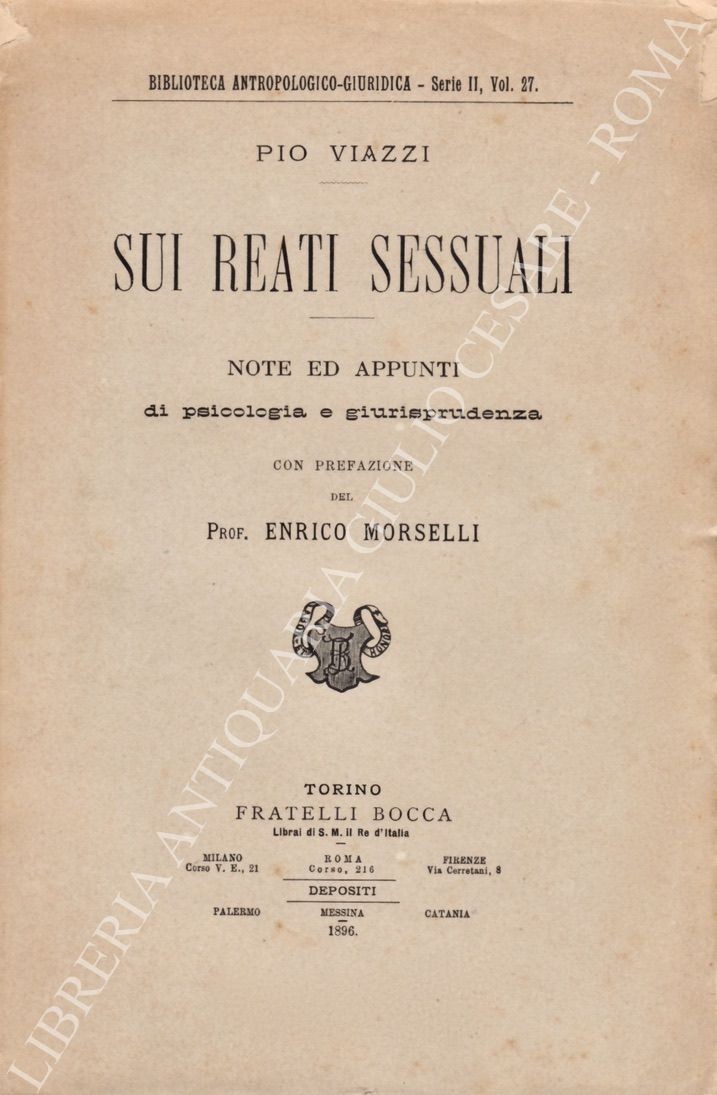 Sui reati sessuali. Note ed appunti di psicologia