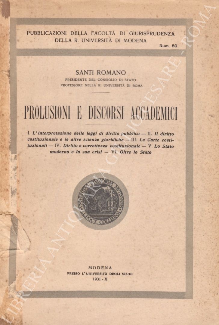 Prolusioni e discorsi accademici