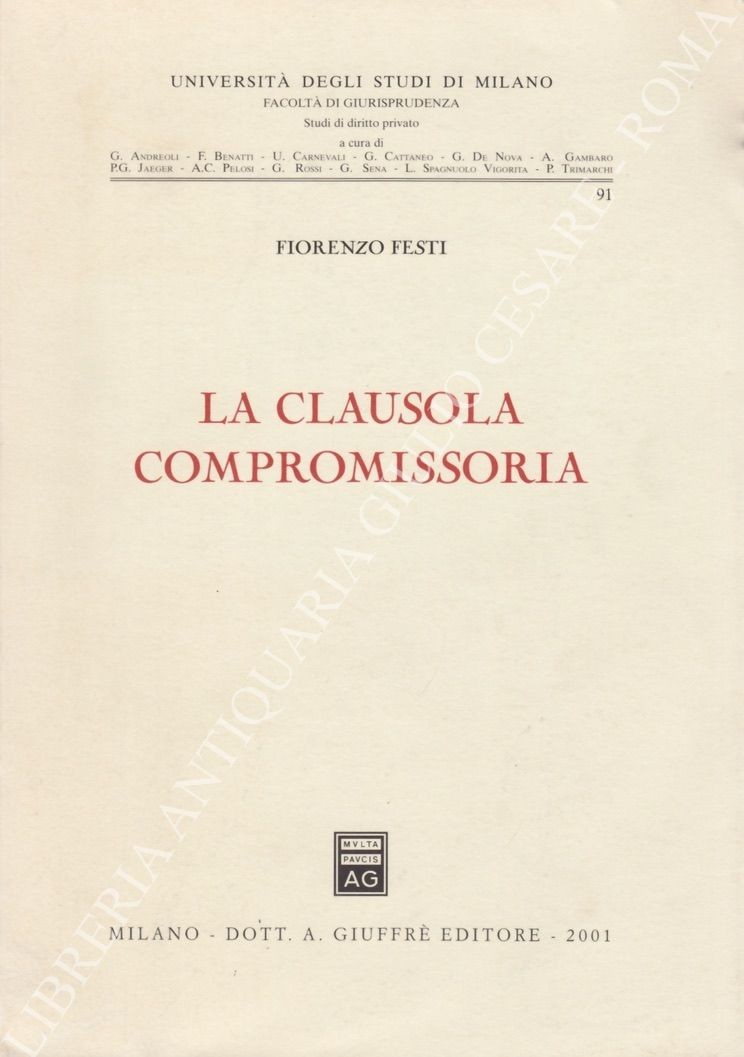 La clausola compromissoria