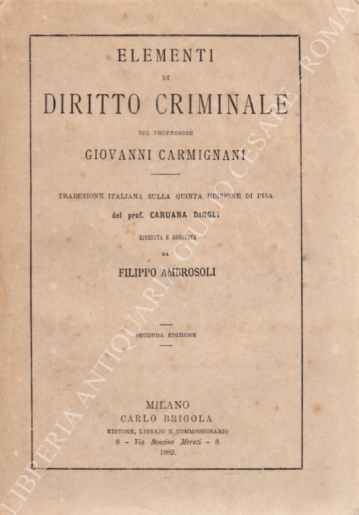 Elementi di diritto criminale