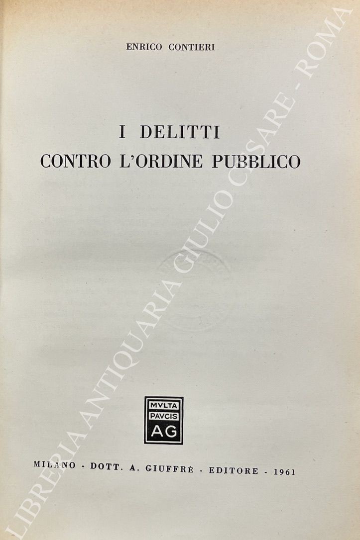 I delitti contro l'ordine pubblico