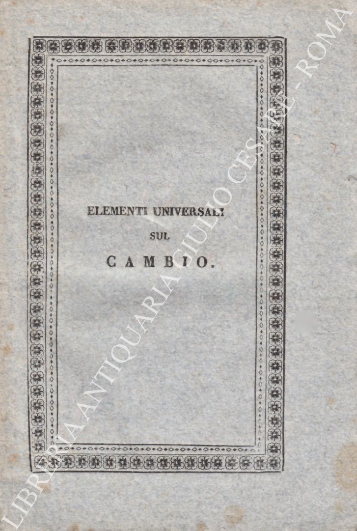 Elementi universali sul cambio