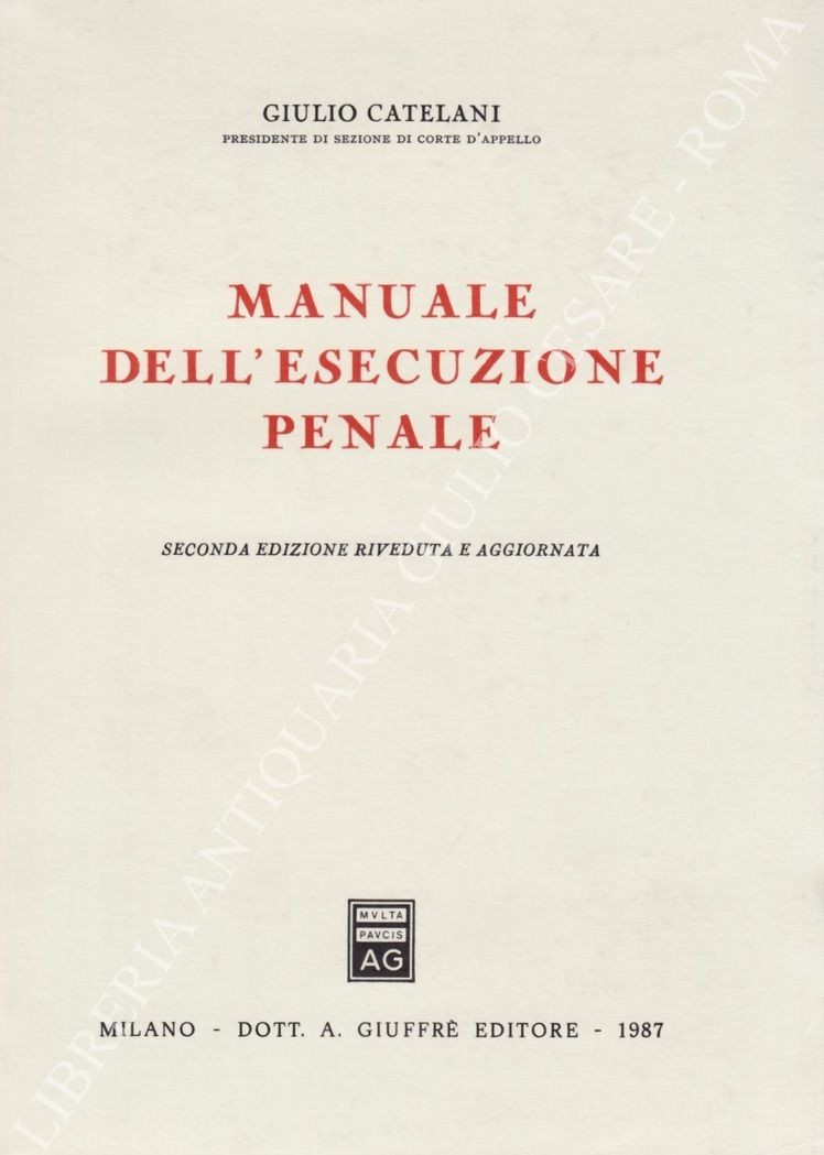 Manuale dell'esecuzione penale