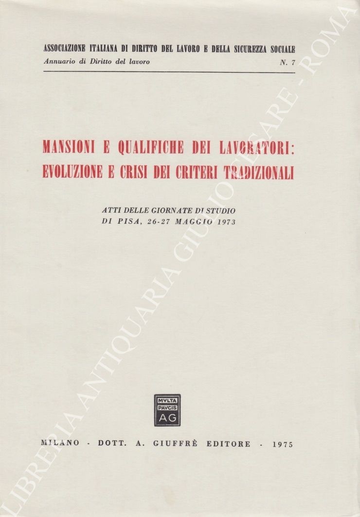 Mansioni e qualifiche dei lavoratori