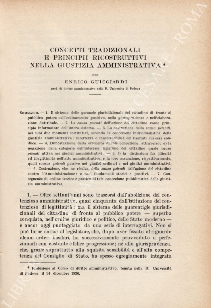 Concetti tradizionali e principii ricostruttivi