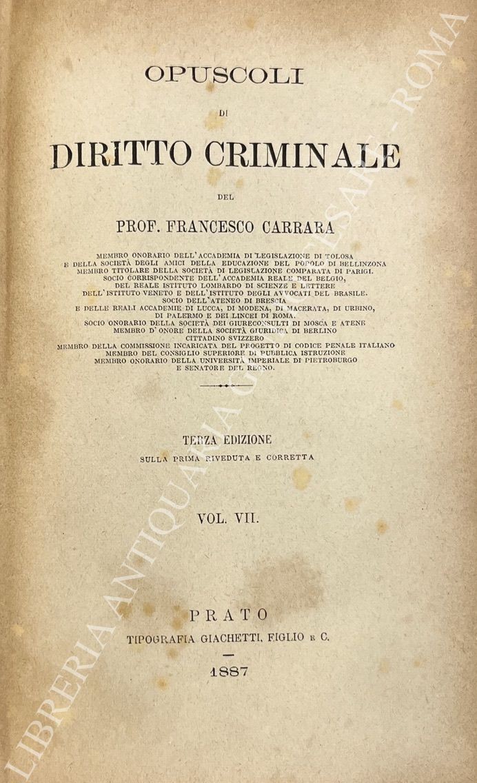 Opuscoli di diritto criminale