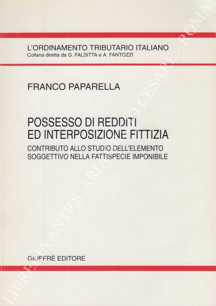 Possesso di redditi ed interposizione fittizia