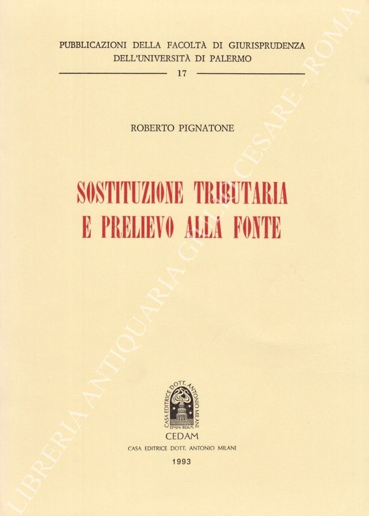 Sostituzione tributaria e prelievo alla fonte