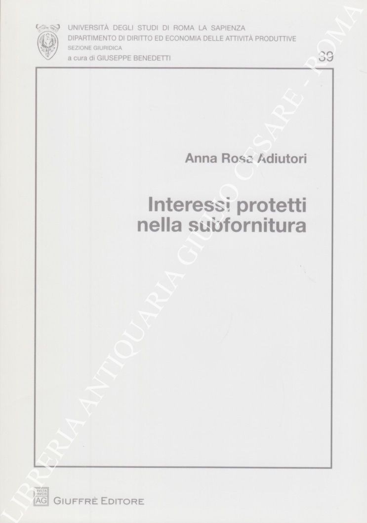 Interessi protetti nella subfornitura