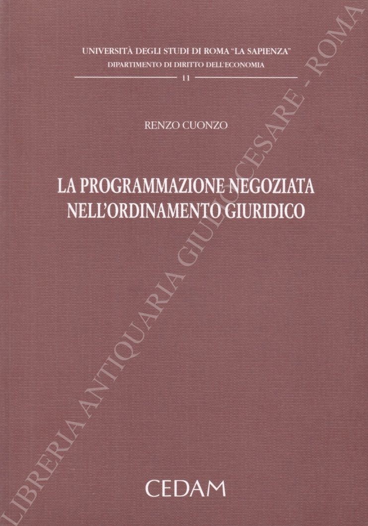 La programmazione negoziata nell'ordinamento giuridico