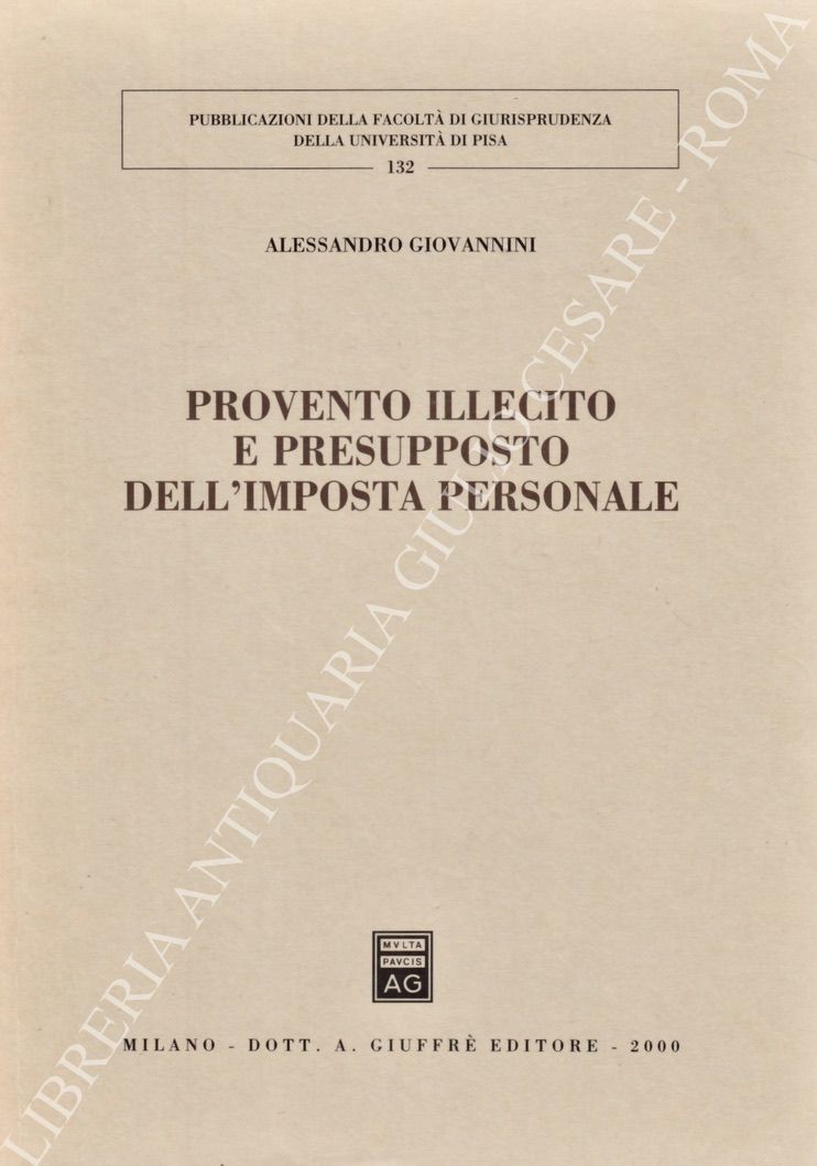 Provento illecito e presupposto dell'imposta personale