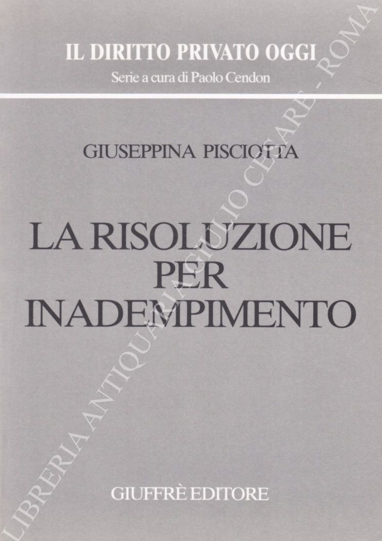 La risoluzione per inadempimento