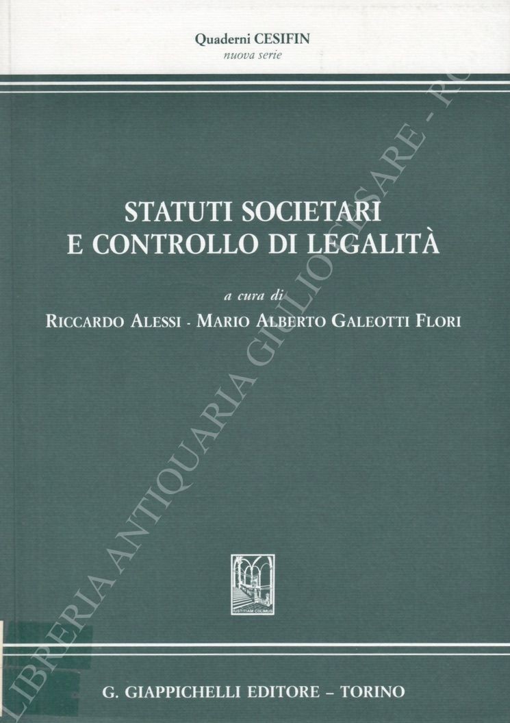 Statuti societari e controllo di legalità