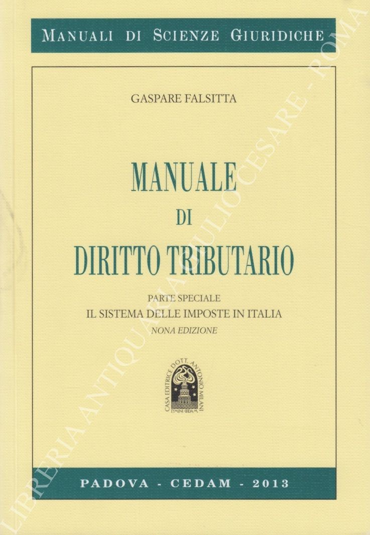 Manuale di diritto tributario. Parte speciale