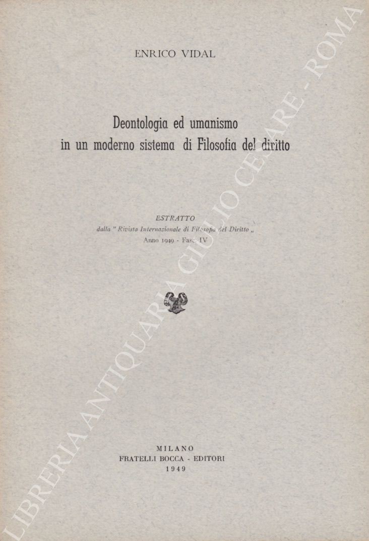 Deontologia ed umanesimo in un moderno