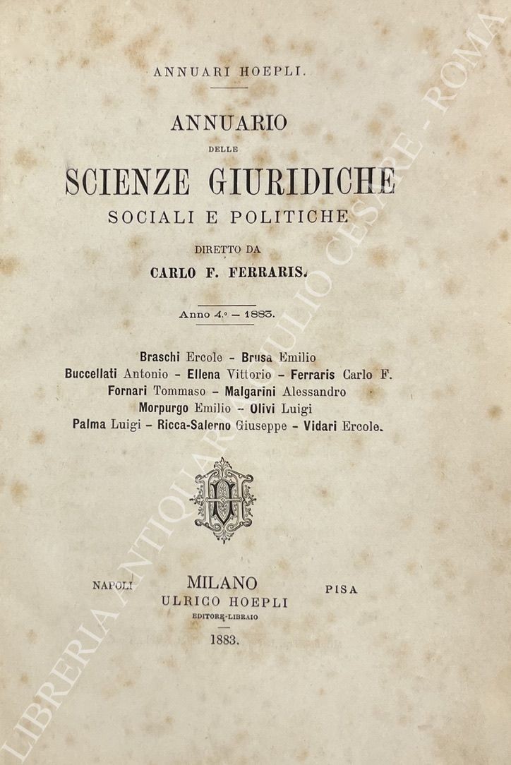 Annuario delle scienze giuridiche