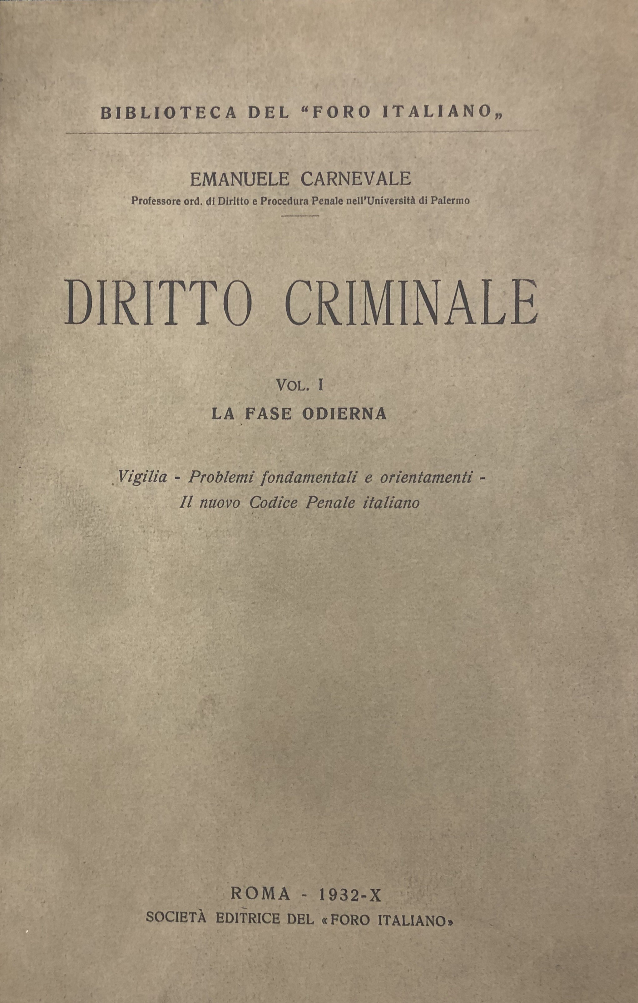 Diritto criminale