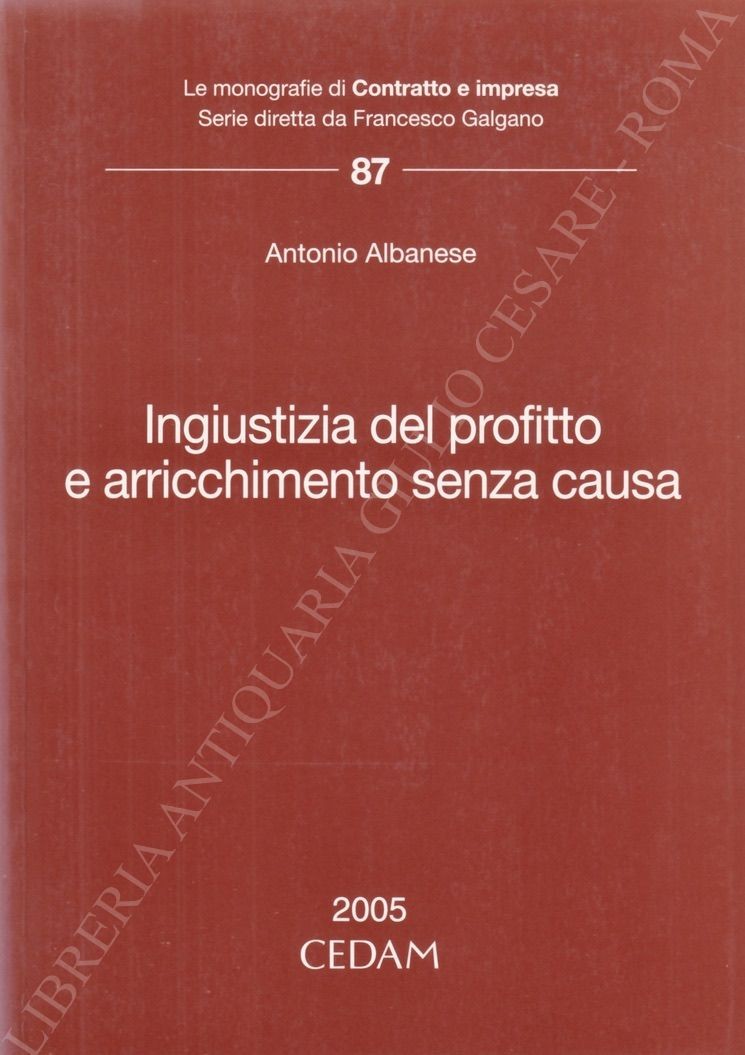 Ingiustizia del profitto e arricchimento senza causa
