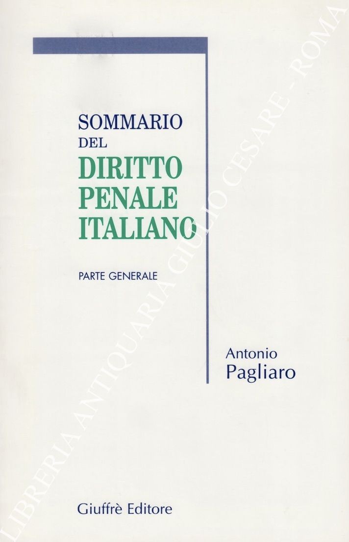 Sommario del diritto penale italiano