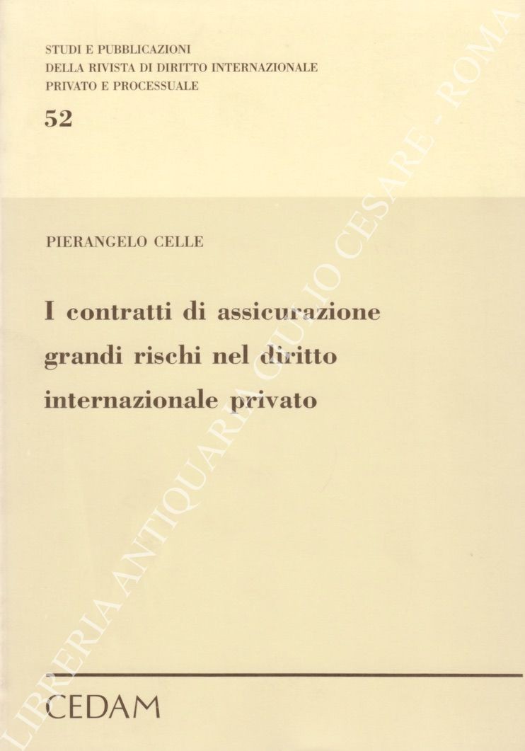 I contratti di assicurazione grandi rischi nel diritto internazionale privato
