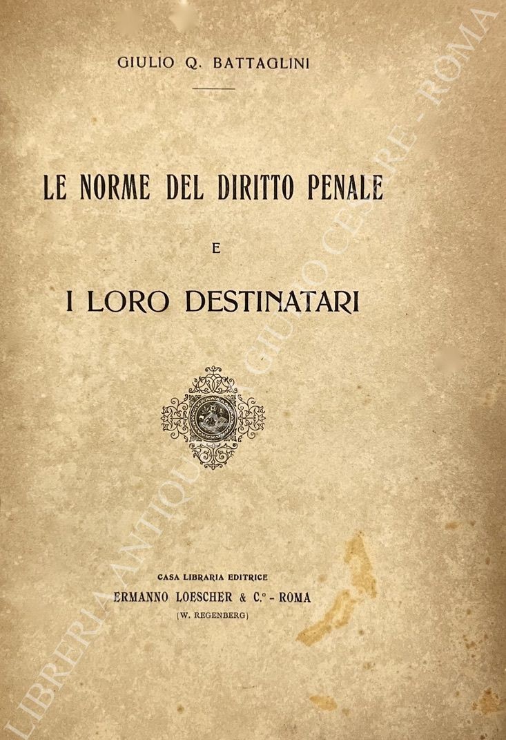 Le norme del diritto penale e i loro destinatari