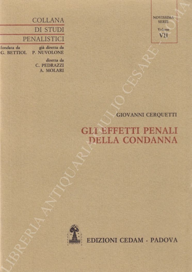 Gli effetti penali della condanna